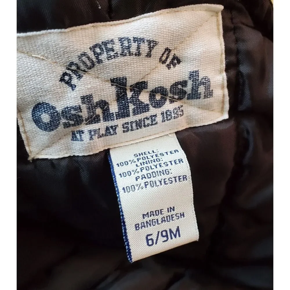 Oshkosh B'gosh winter snow bib‎ pants overalls size 6/9 months